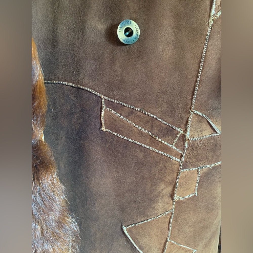 Goat Shearling Patchwork Jacket - image 8